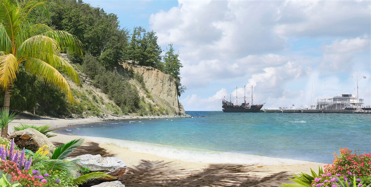 Фотошпалери гавань з кораблями