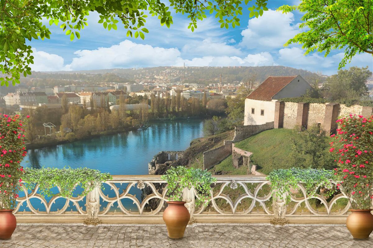 Фотошпалери гірське поселення