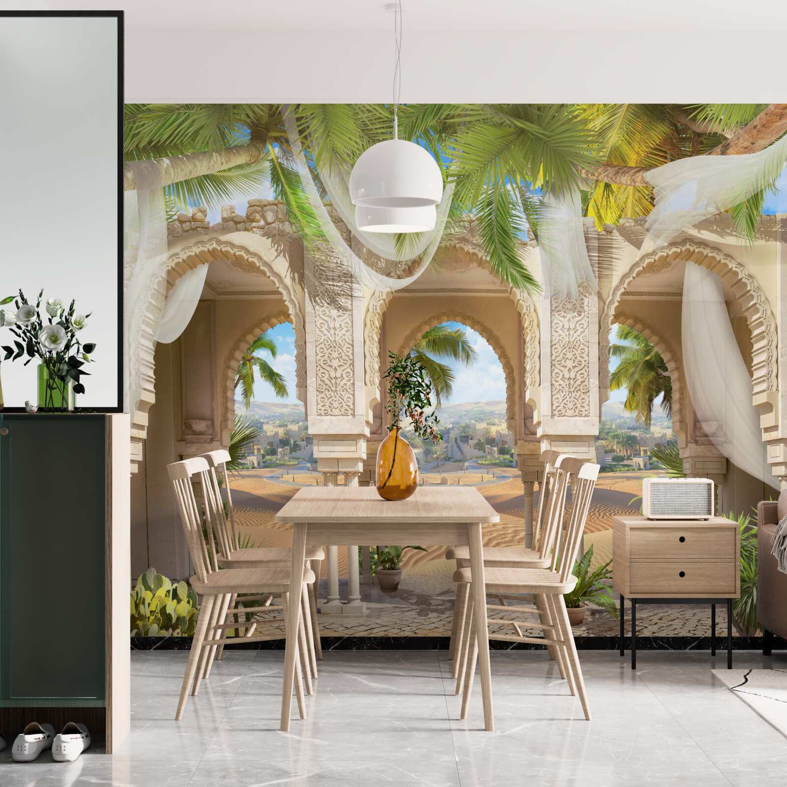 Фотошпалери панорама пустелі з палацу