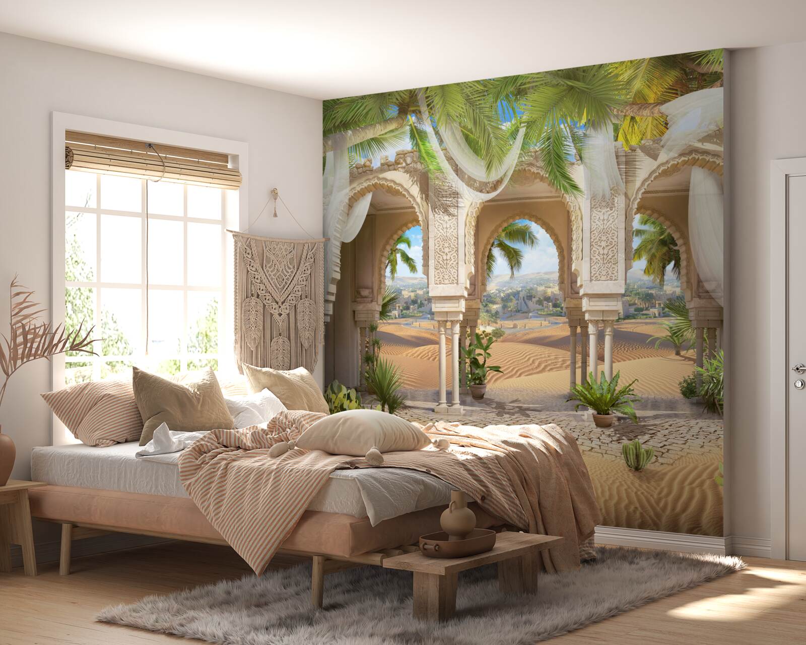 Фотошпалери панорама пустелі з палацу