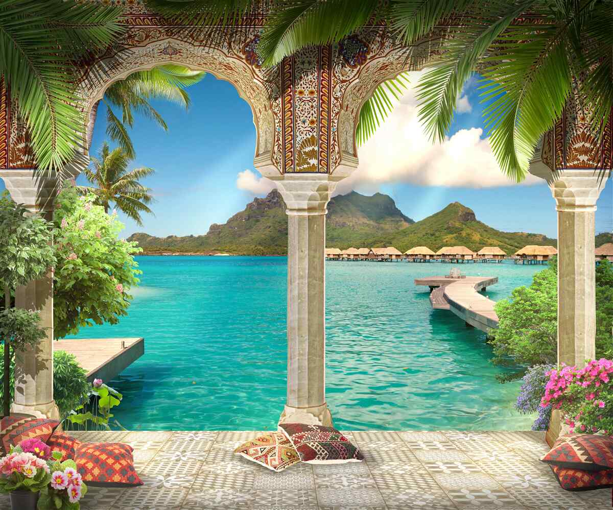 Фотошпалери чудова тераса для відпочинку