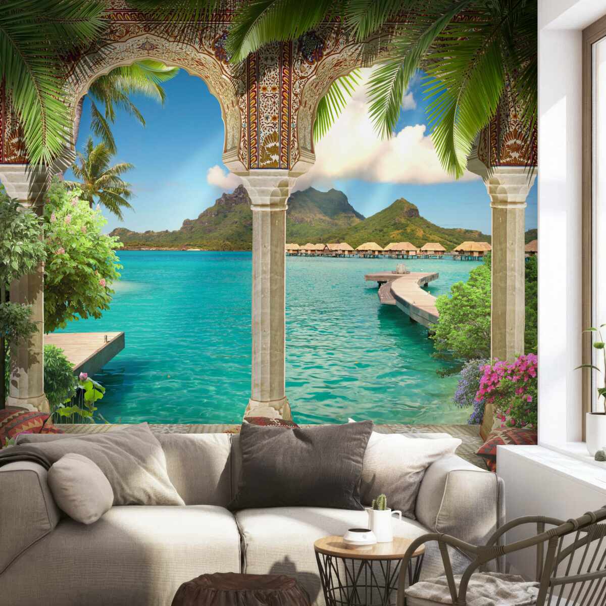 Фотошпалери чудова тераса для відпочинку