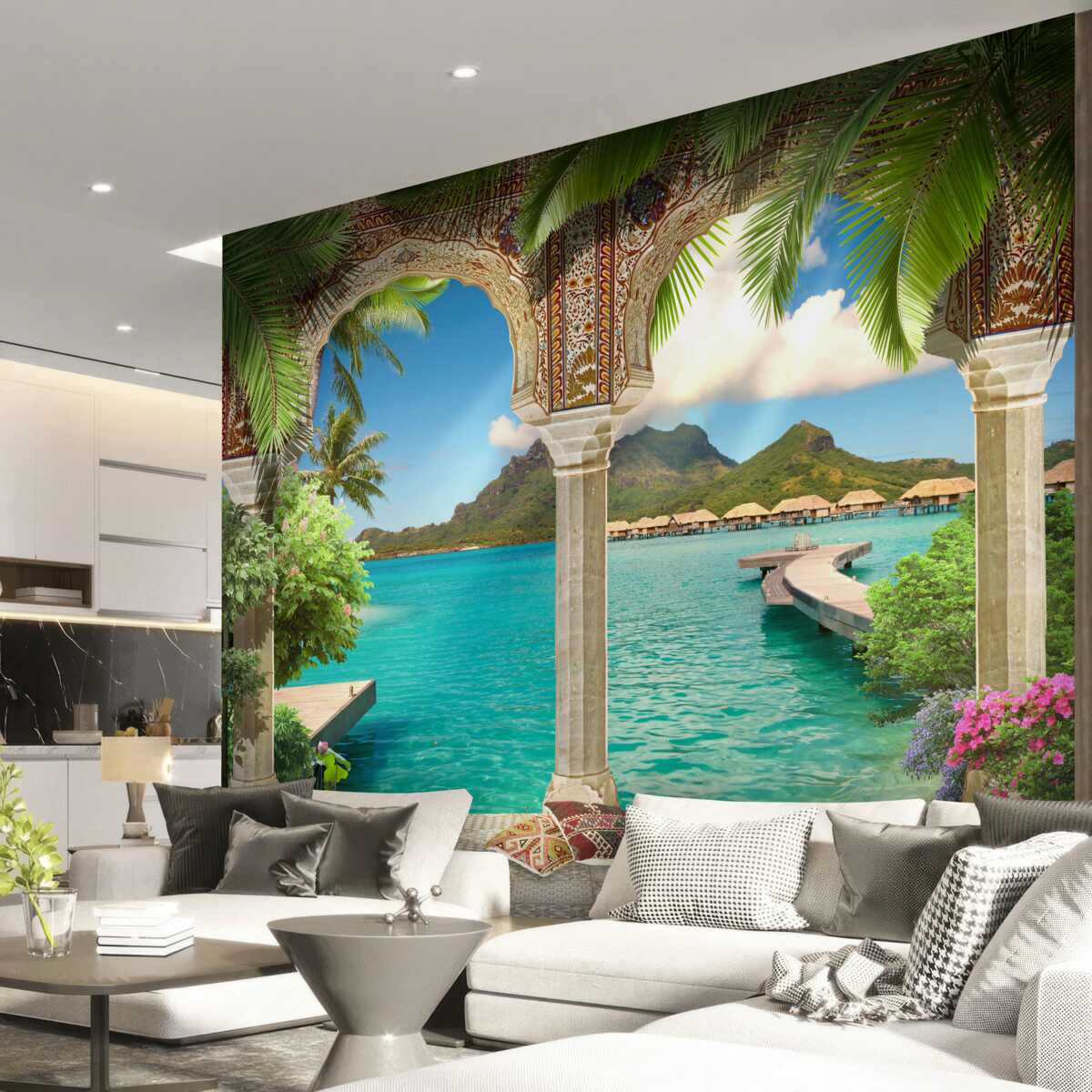 Фотошпалери чудова тераса для відпочинку