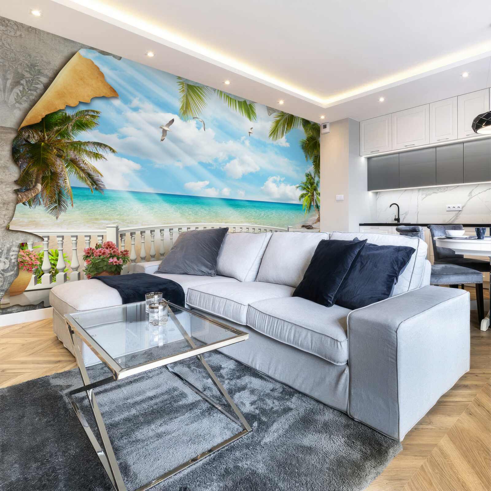 Фотошпалери мальовничий вид на море влітку