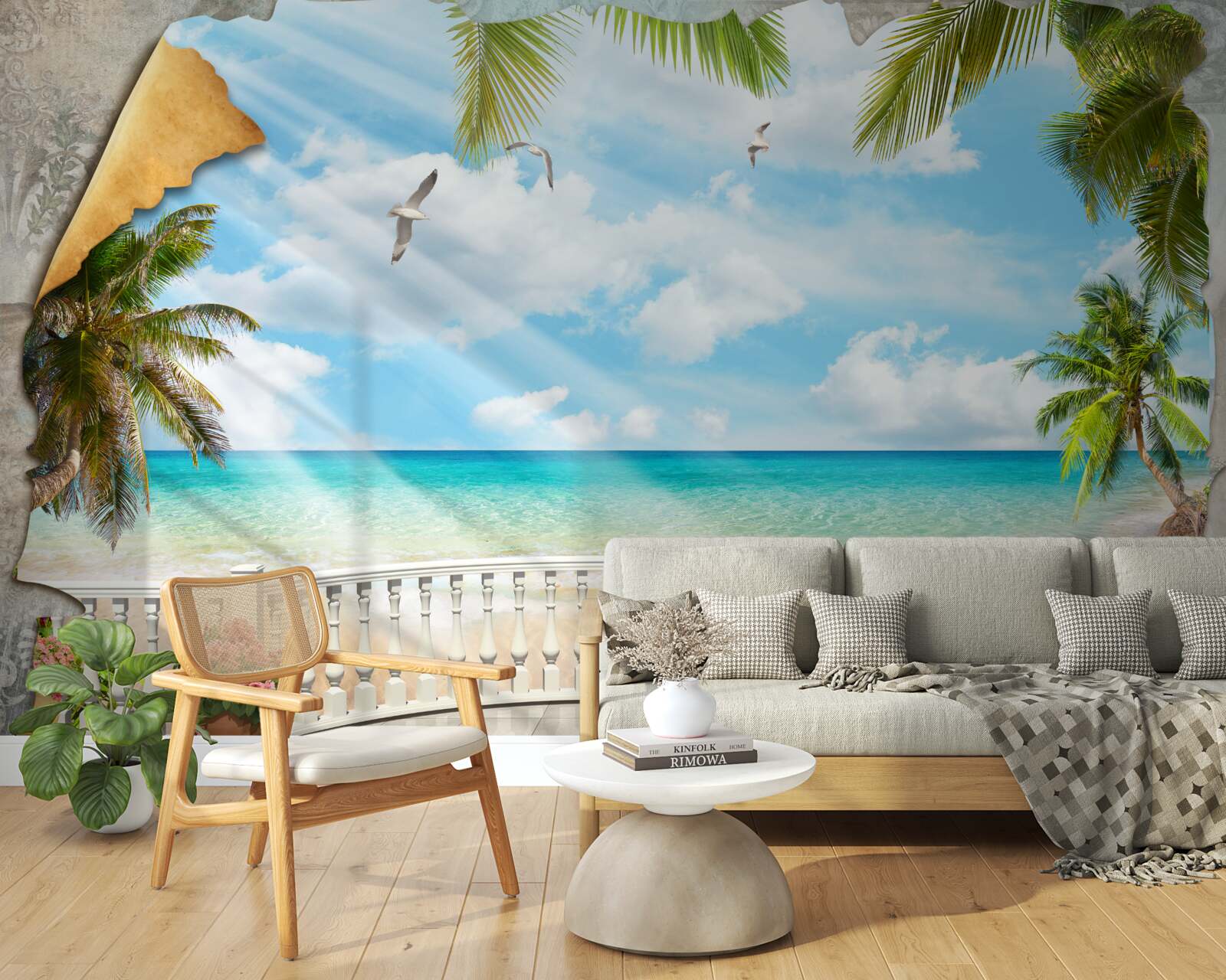 Фотошпалери мальовничий вид на море влітку