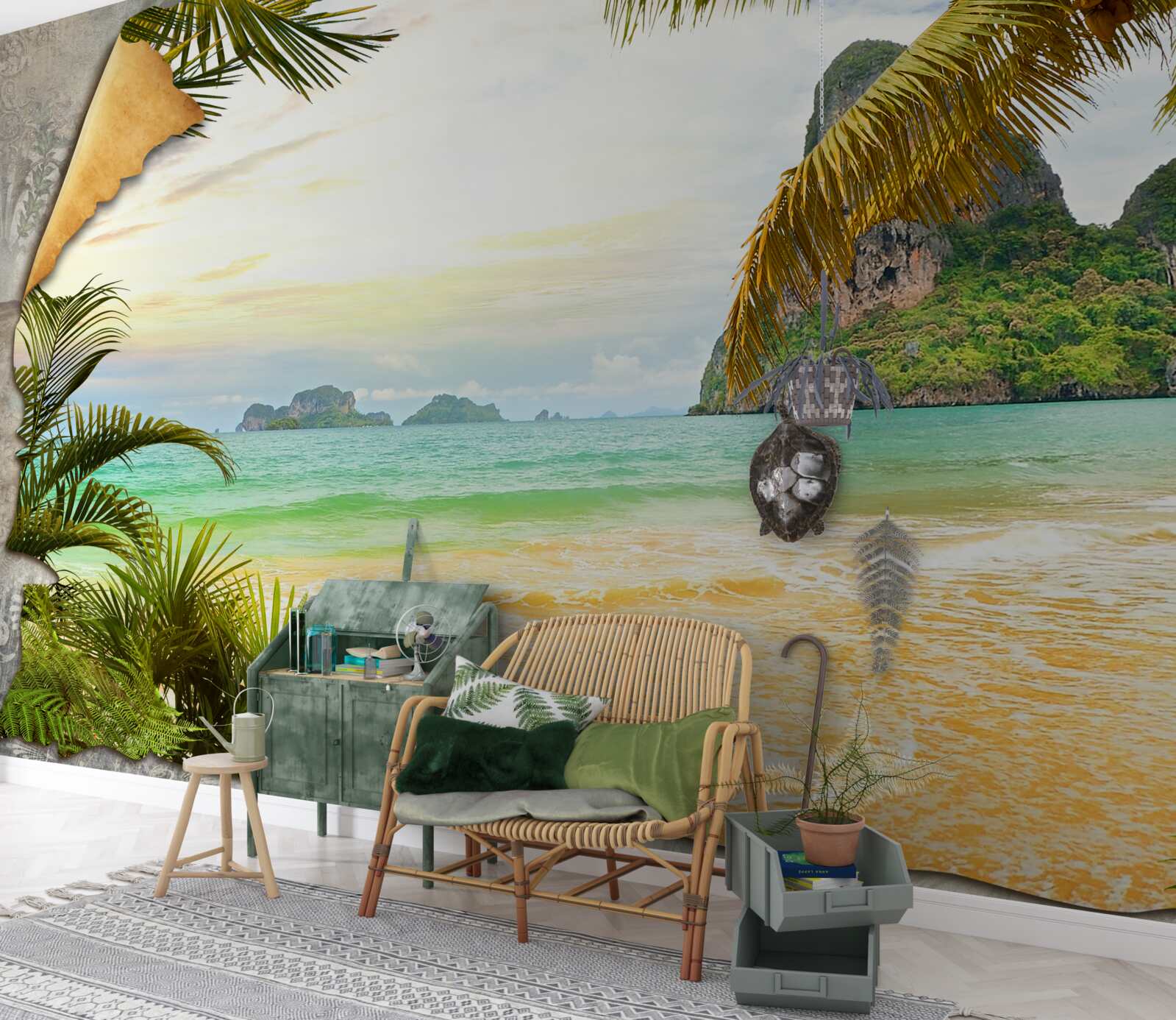 Фотошпалери океан і скелі