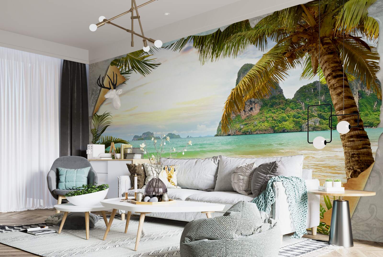 Фотошпалери океан і скелі