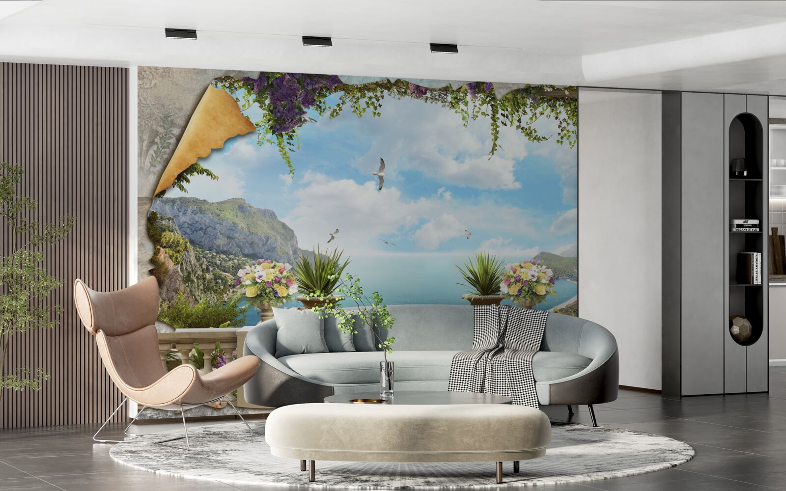 Фотошпалери панорамний вид на море з балкона