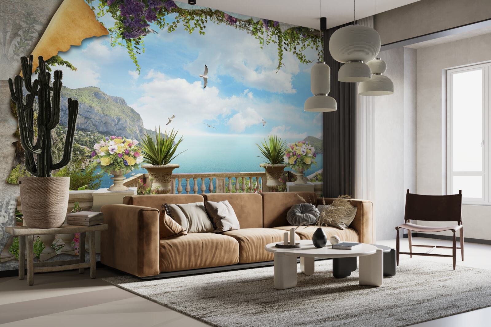 Фотошпалери панорамний вид на море з балкона