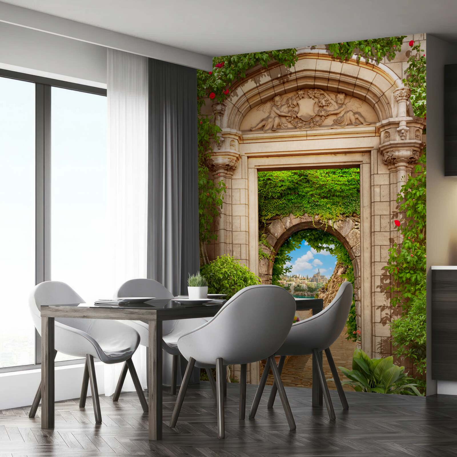 Фотошпалери відмінний перехід під аркою