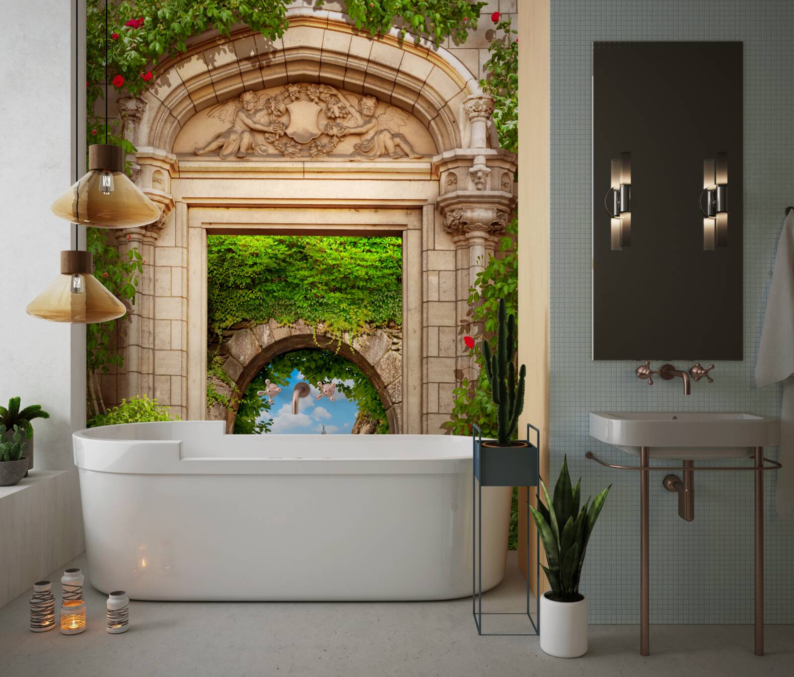 Фотошпалери відмінний перехід під аркою