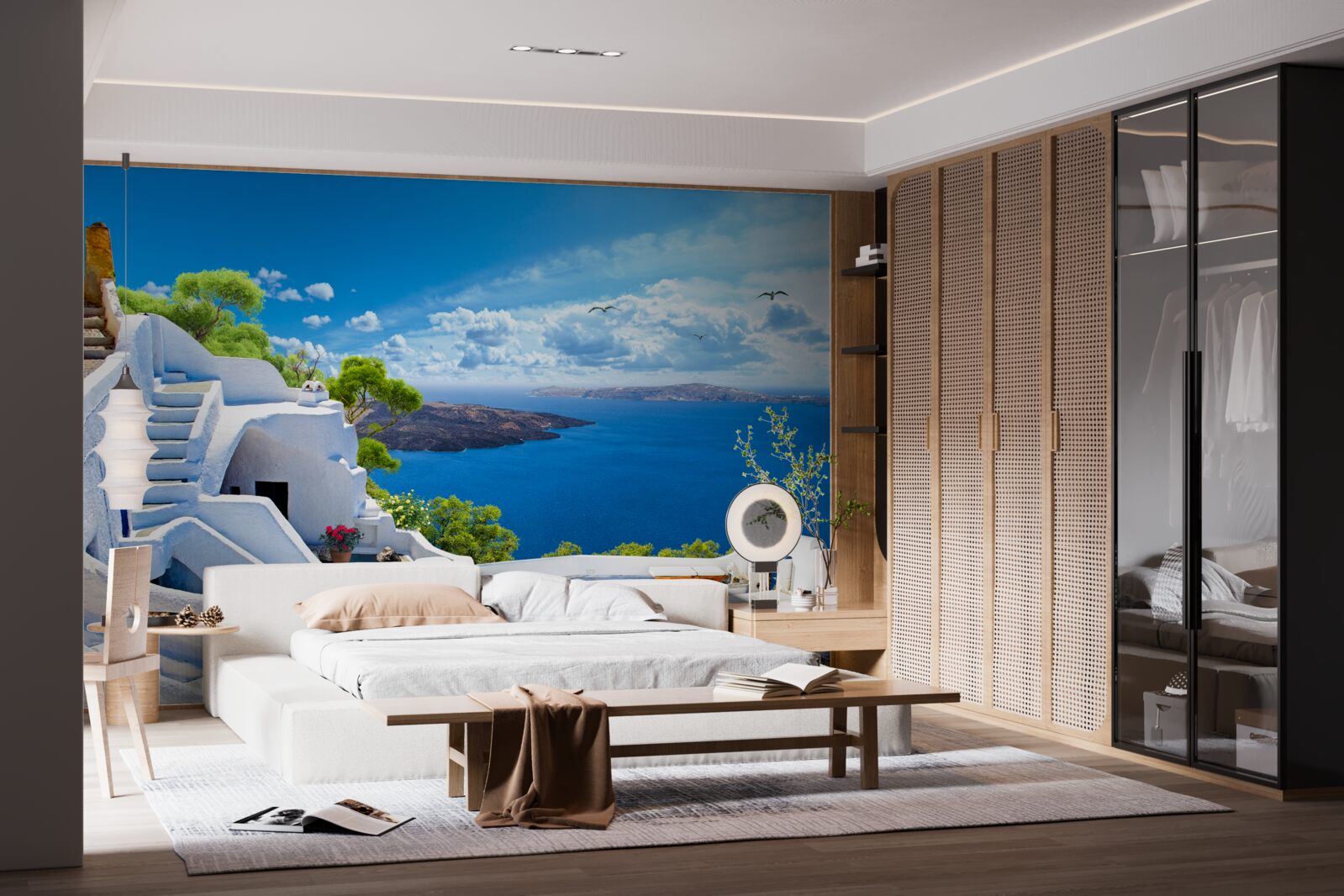 Фотошпалери острів санторіні в греції