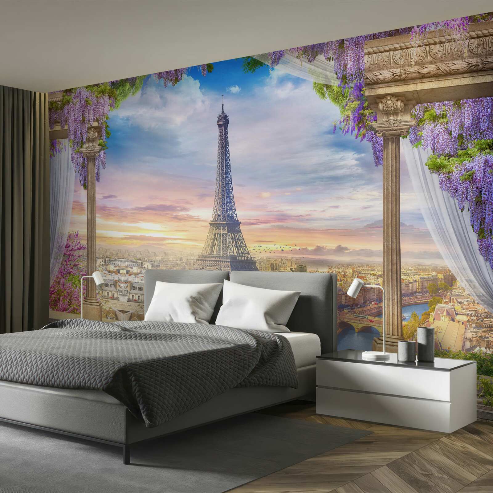 Фотошпалери чудовий вид на Ейфелеву вежу