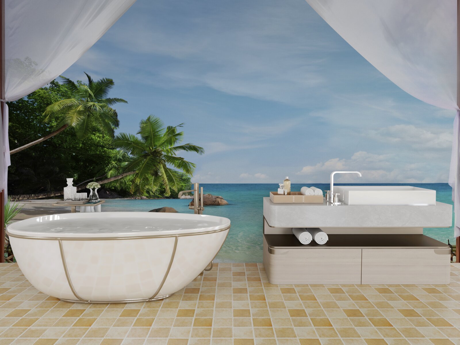 Фотошпалери доступ до пляжу та морського узбережжя