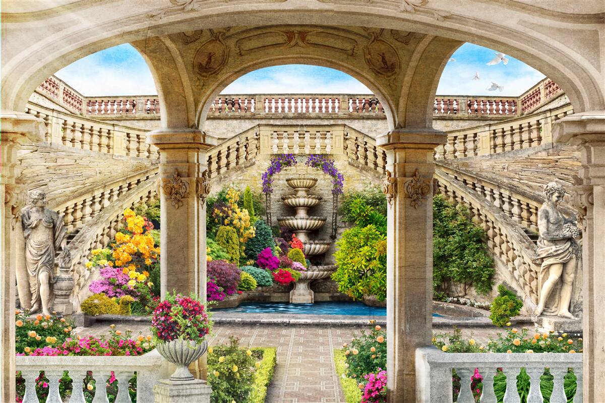 Фотошпалери цей фонтан з його чудовими статуями