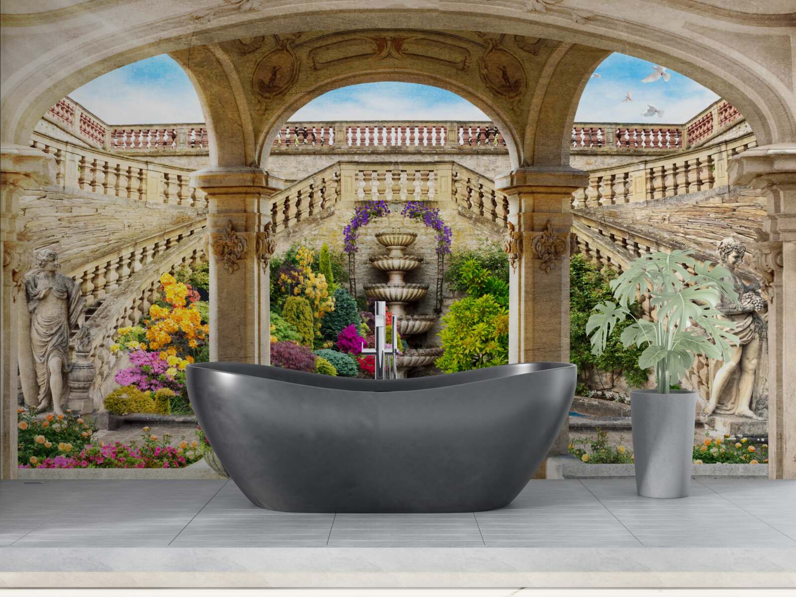 Фотошпалери цей фонтан з його чудовими статуями