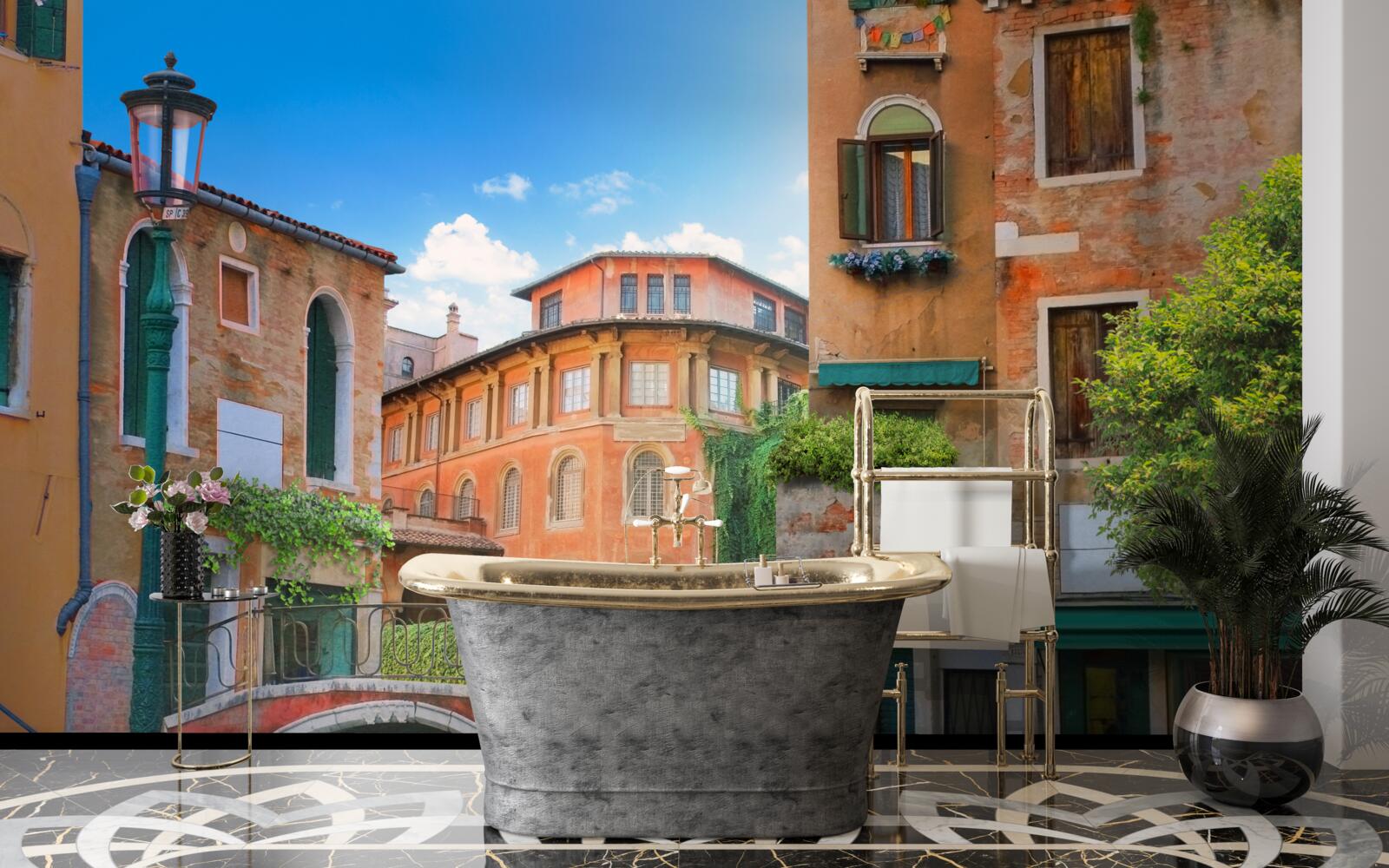 Фотошпалери пошкоджені будівлі та мостові конструкції