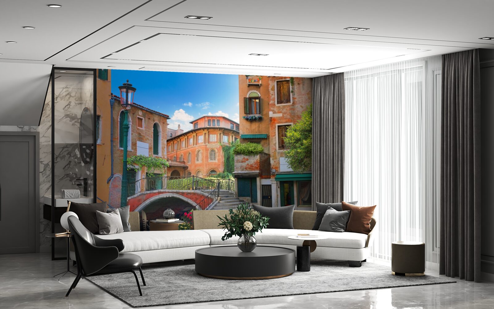 Фотошпалери пошкоджені будівлі та мостові конструкції