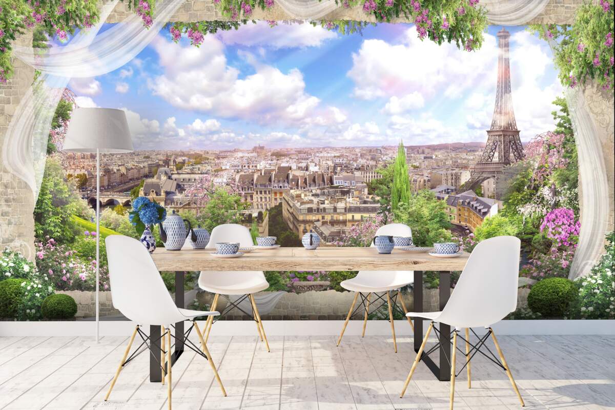 Фотошпалери горизонт Парижа та його головний символ