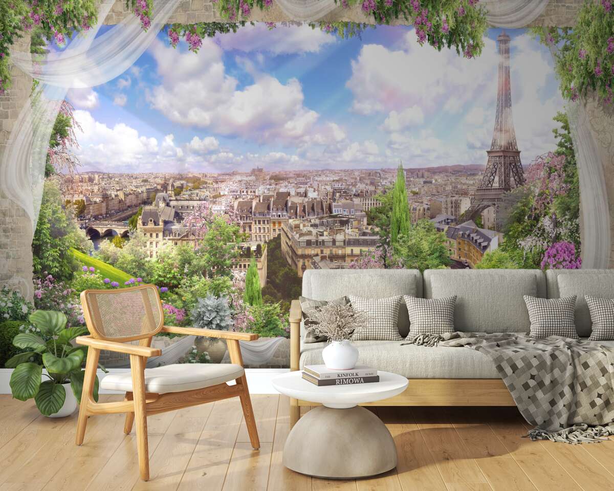 Фотошпалери горизонт Парижа та його головний символ