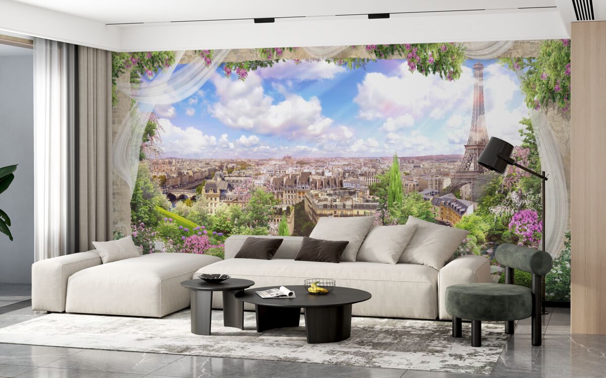 Фотошпалери горизонт Парижа та його головний символ