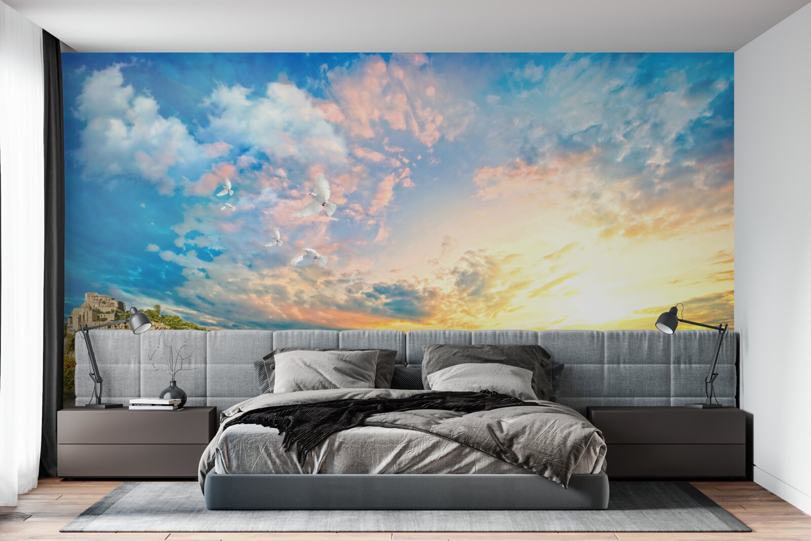 Фотошпалери дельфіни виходять з води