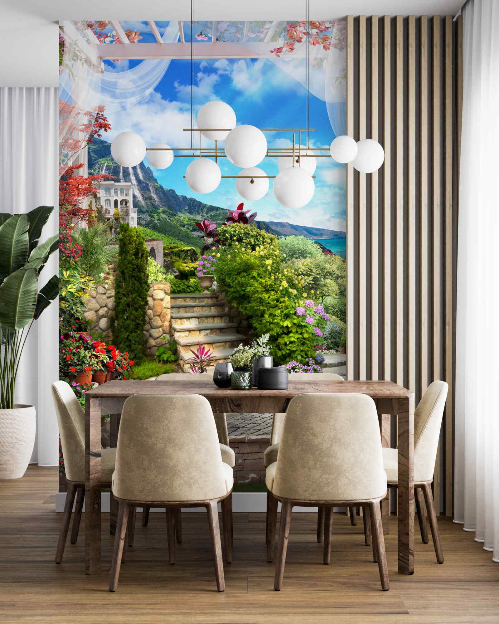 Фотошпалери прибережний сад