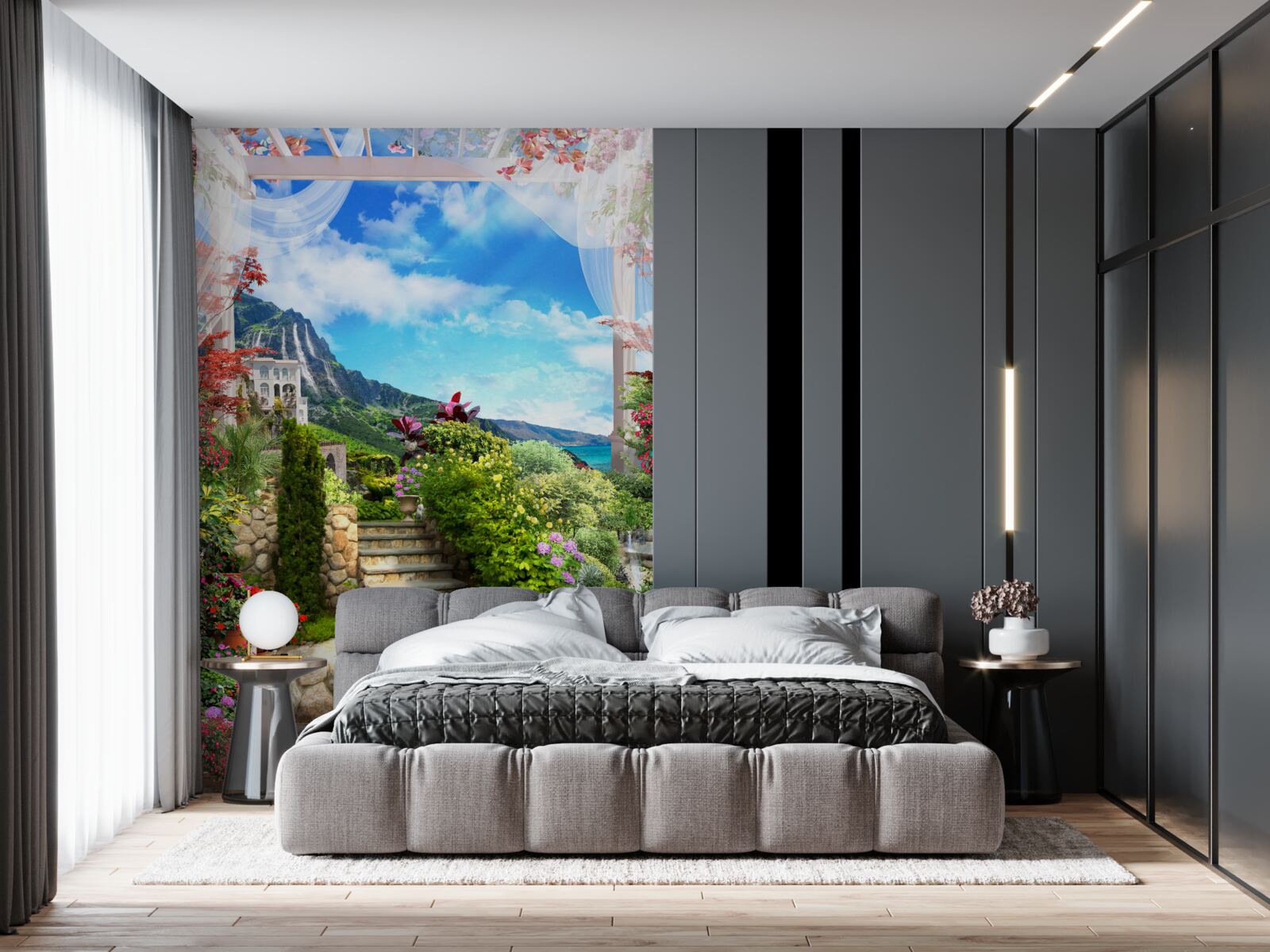 Фотошпалери прибережний сад