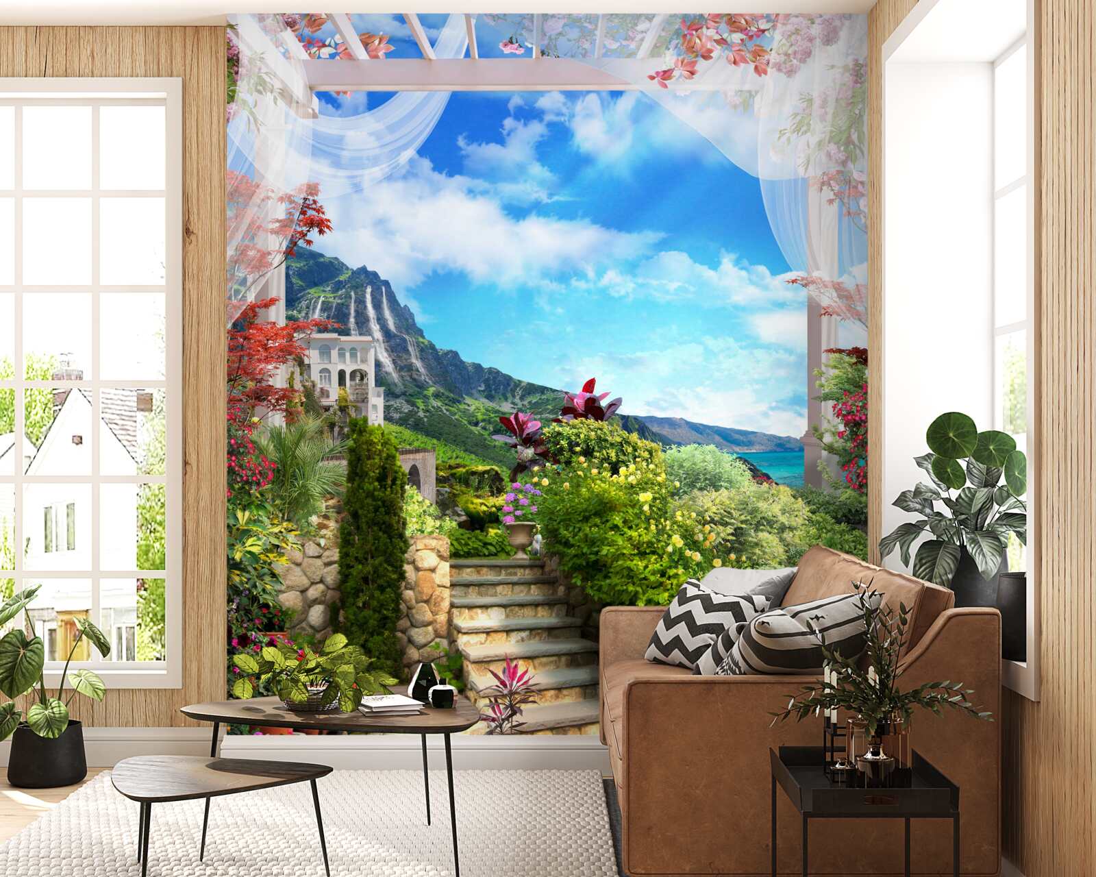 Фотошпалери прибережний сад