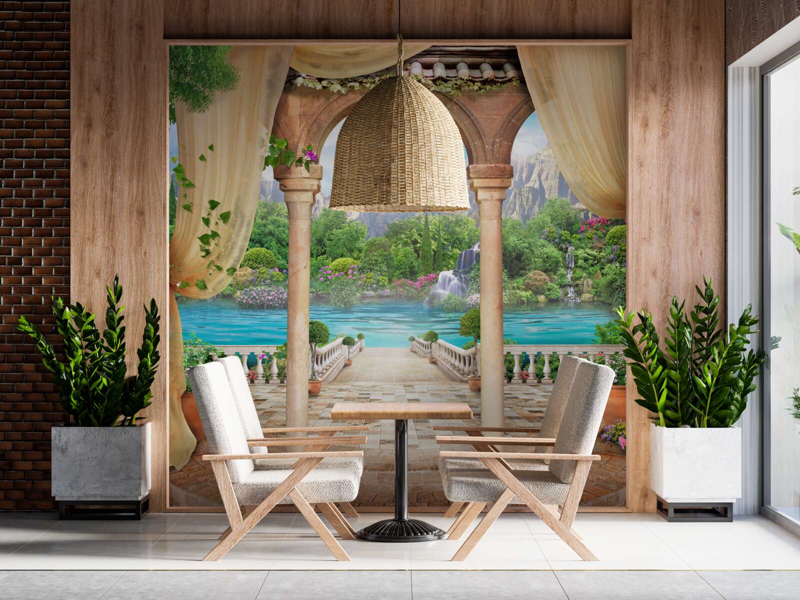 Фотошпалери зручна альтанка для відпочинку