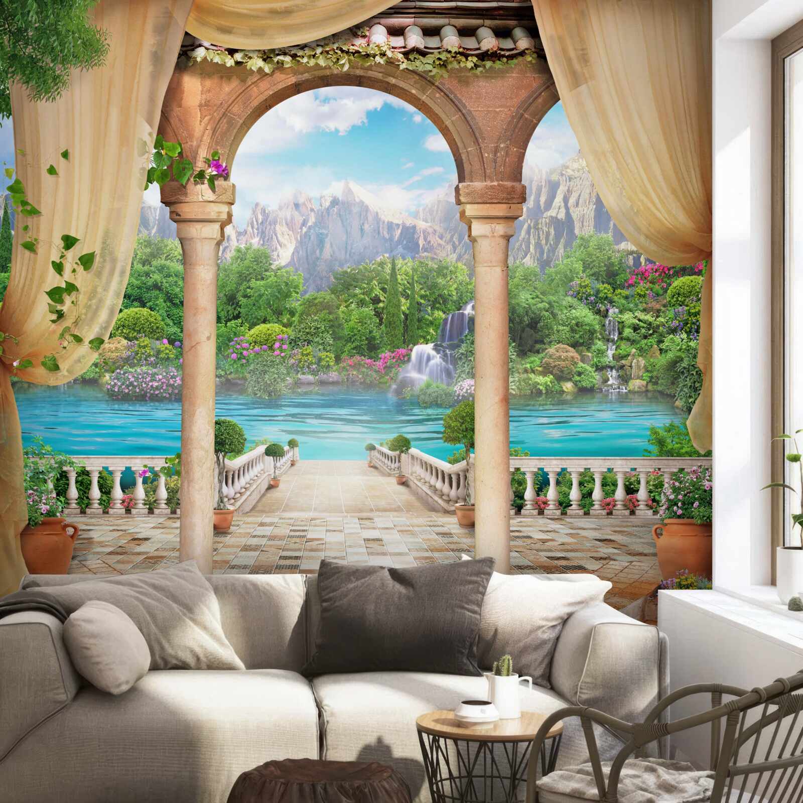 Фотошпалери зручна альтанка для відпочинку