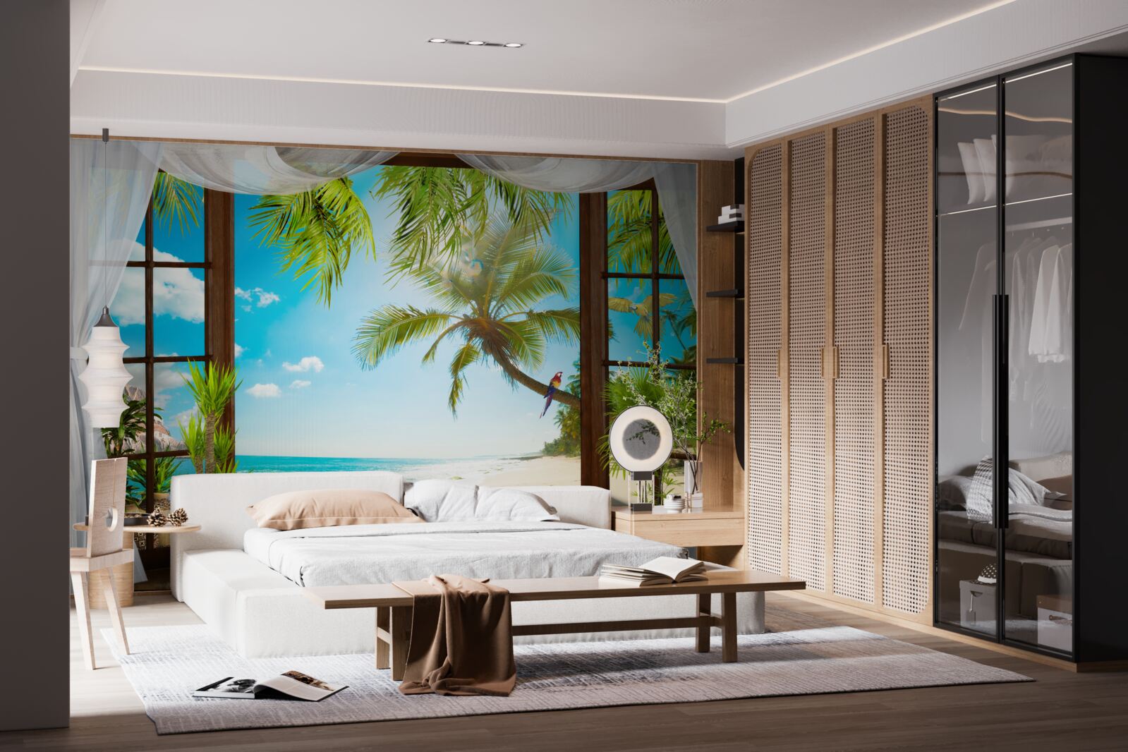 Фотошпалери вихід з будинку на піщаний пляж