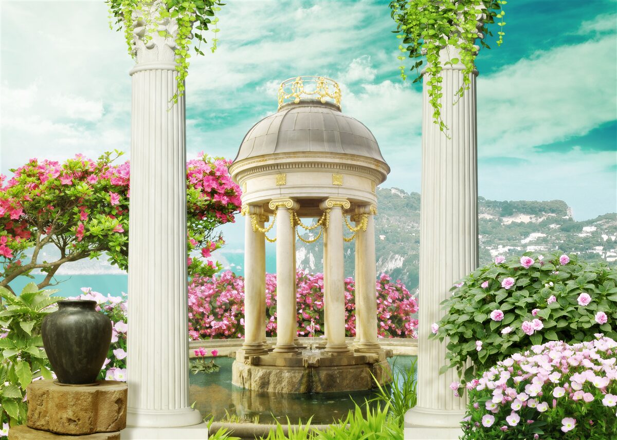 Фотошпалери дивовижний історичний фонтан