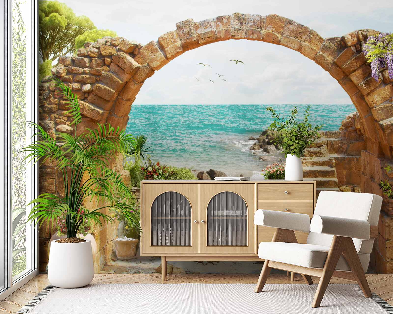 Фотошпалери старовинна арка з каменю