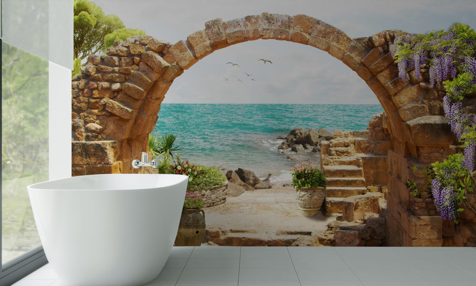 Фотошпалери старовинна арка з каменю