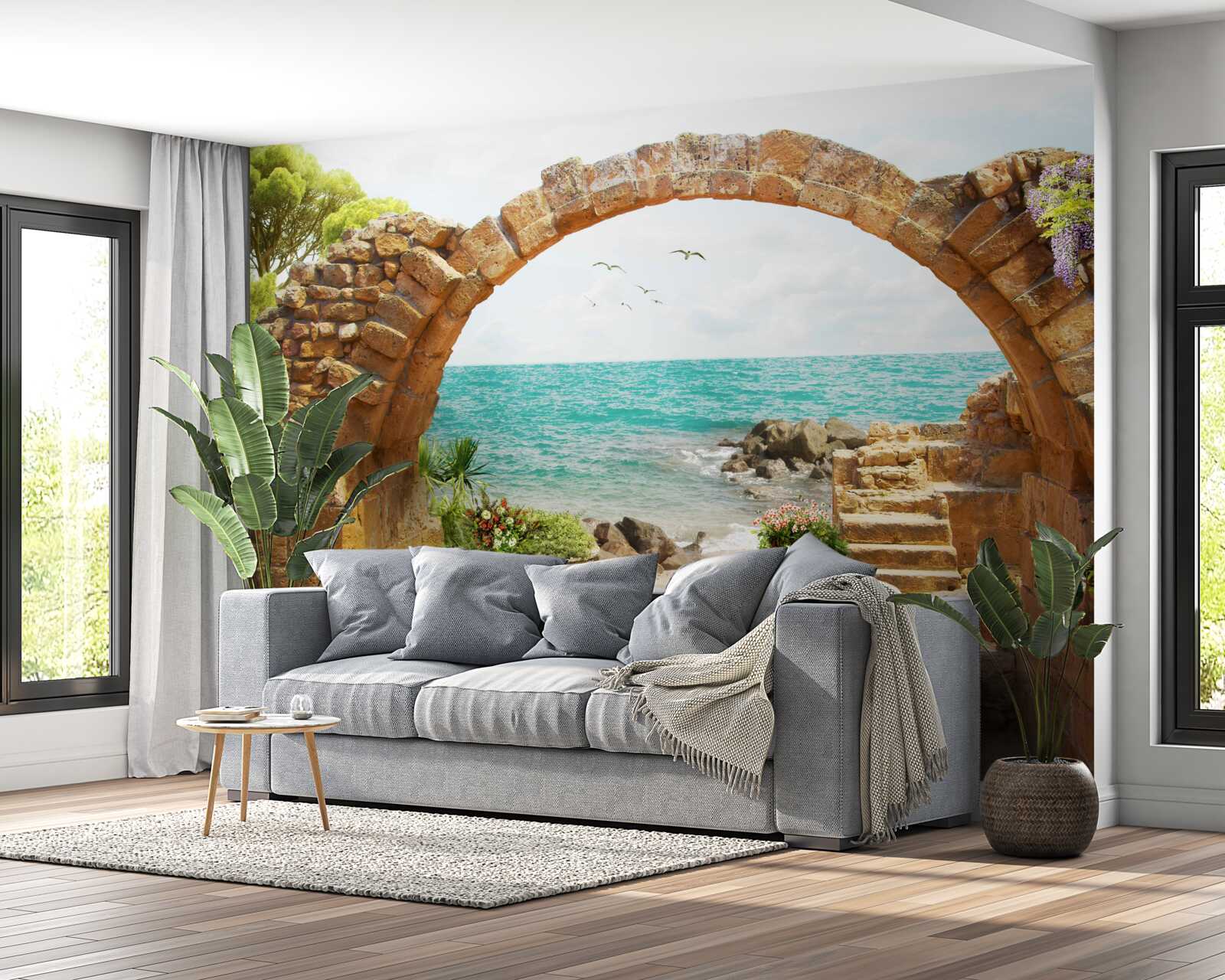 Фотошпалери старовинна арка з каменю