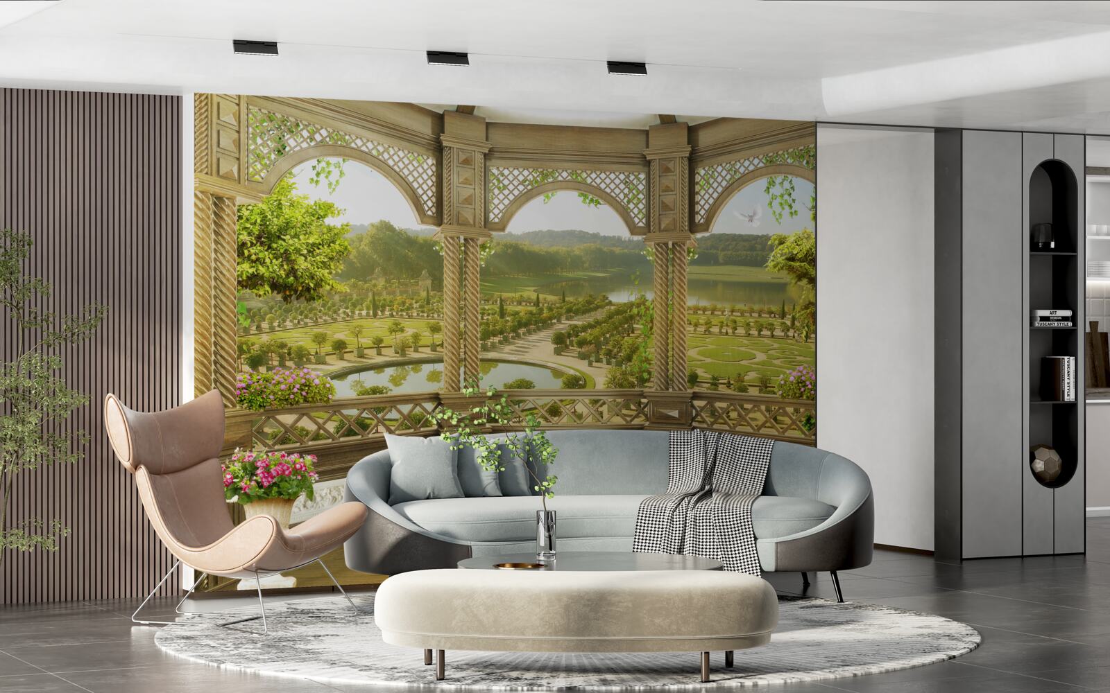 Фотошпалери елегантна різьблена альтанка