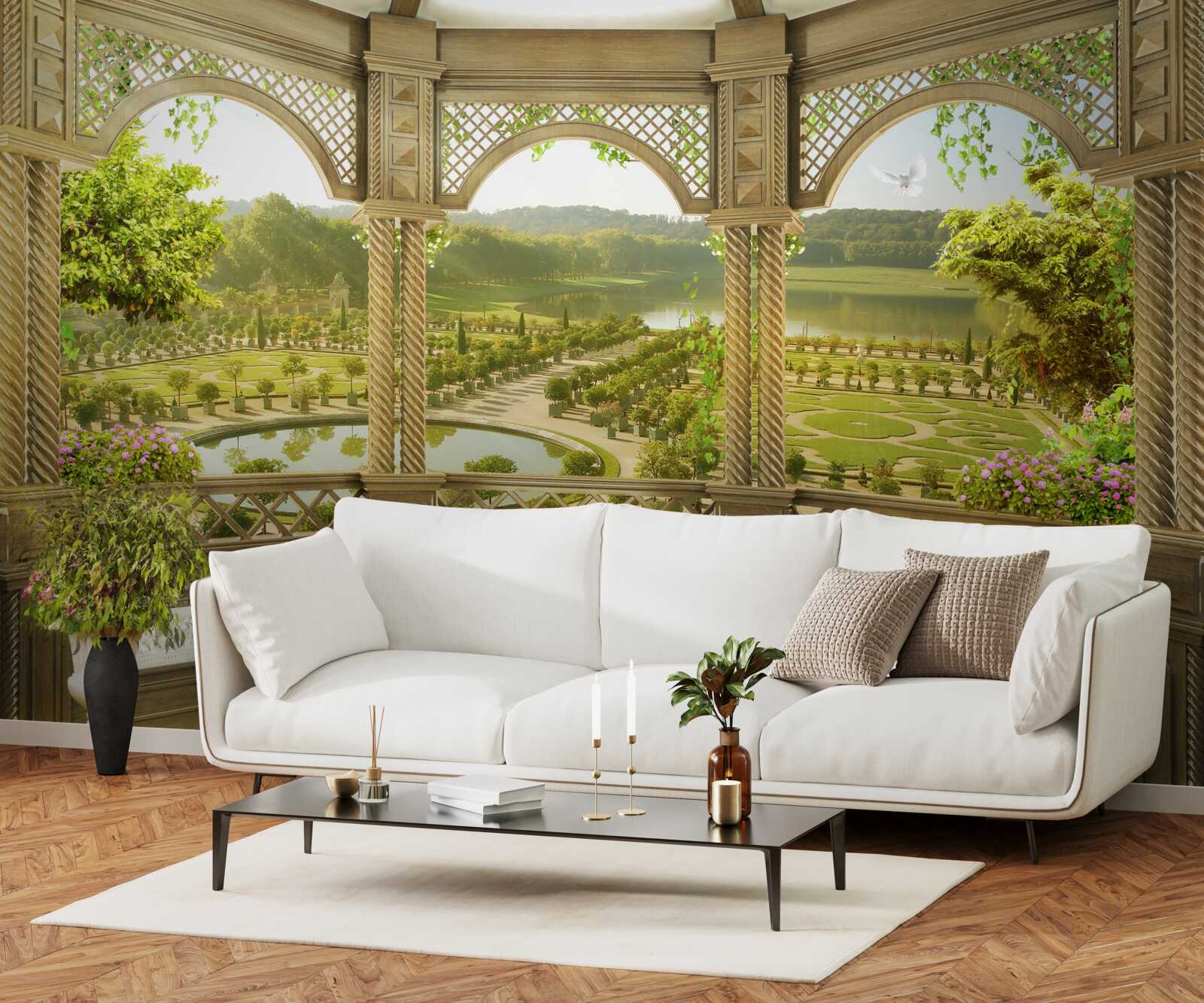 Фотошпалери елегантна різьблена альтанка