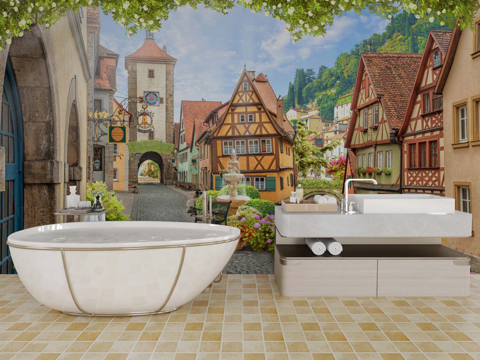 Фотошпалери дивовижне місто з історією