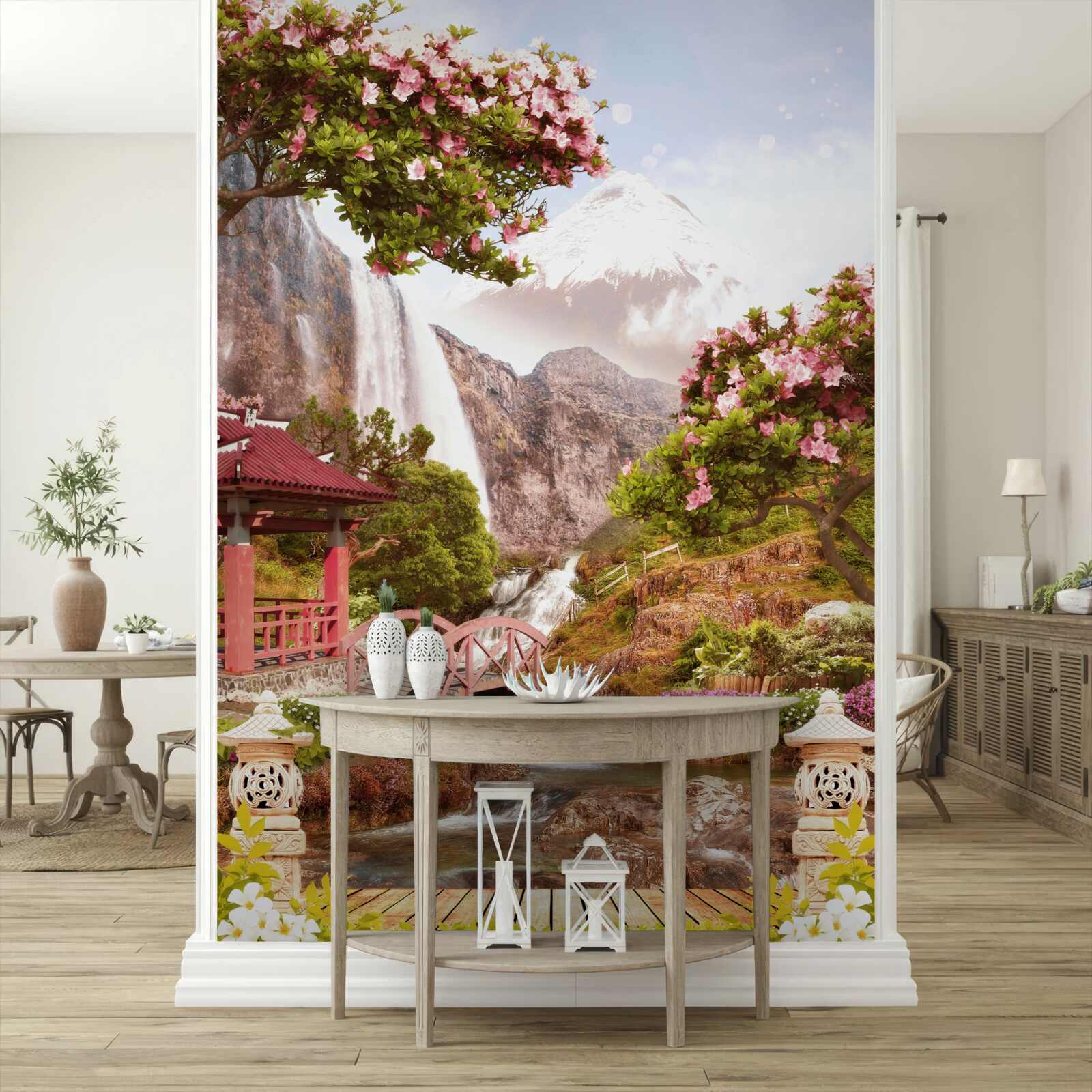 Фотошпалери сад, квітучий китайською красою