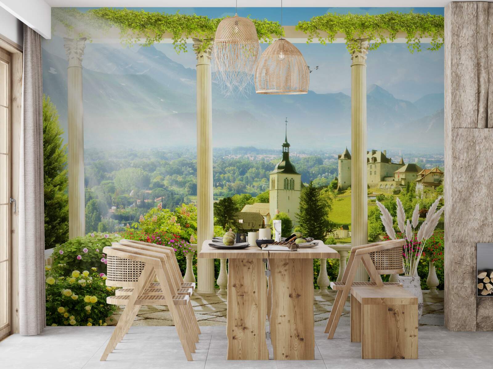 Фотошпалери вид на італію з балкона