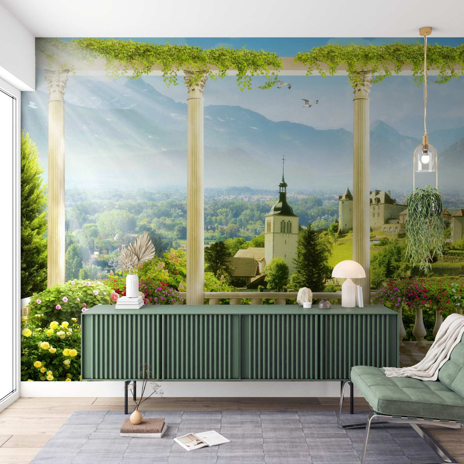 Фотошпалери вид на італію з балкона