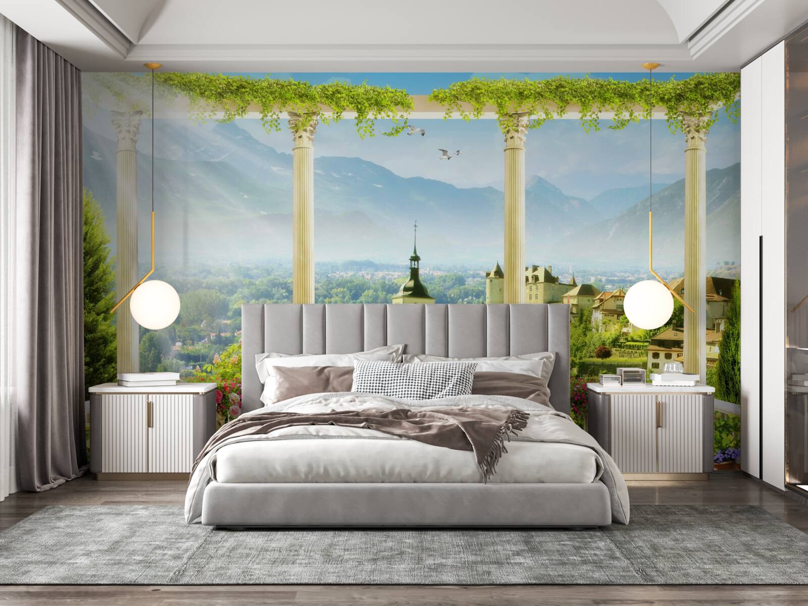 Фотошпалери вид на італію з балкона