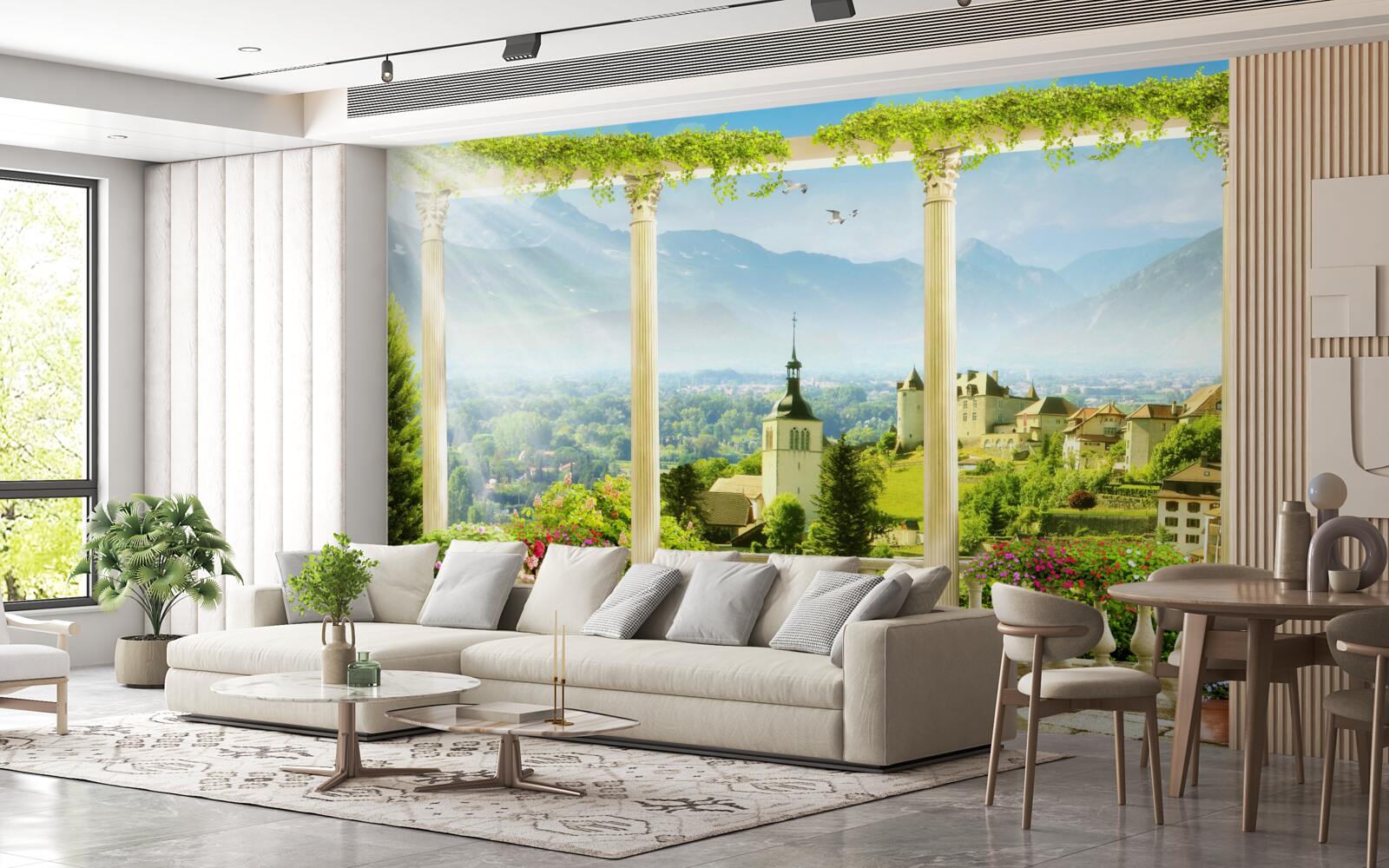 Фотошпалери вид на італію з балкона