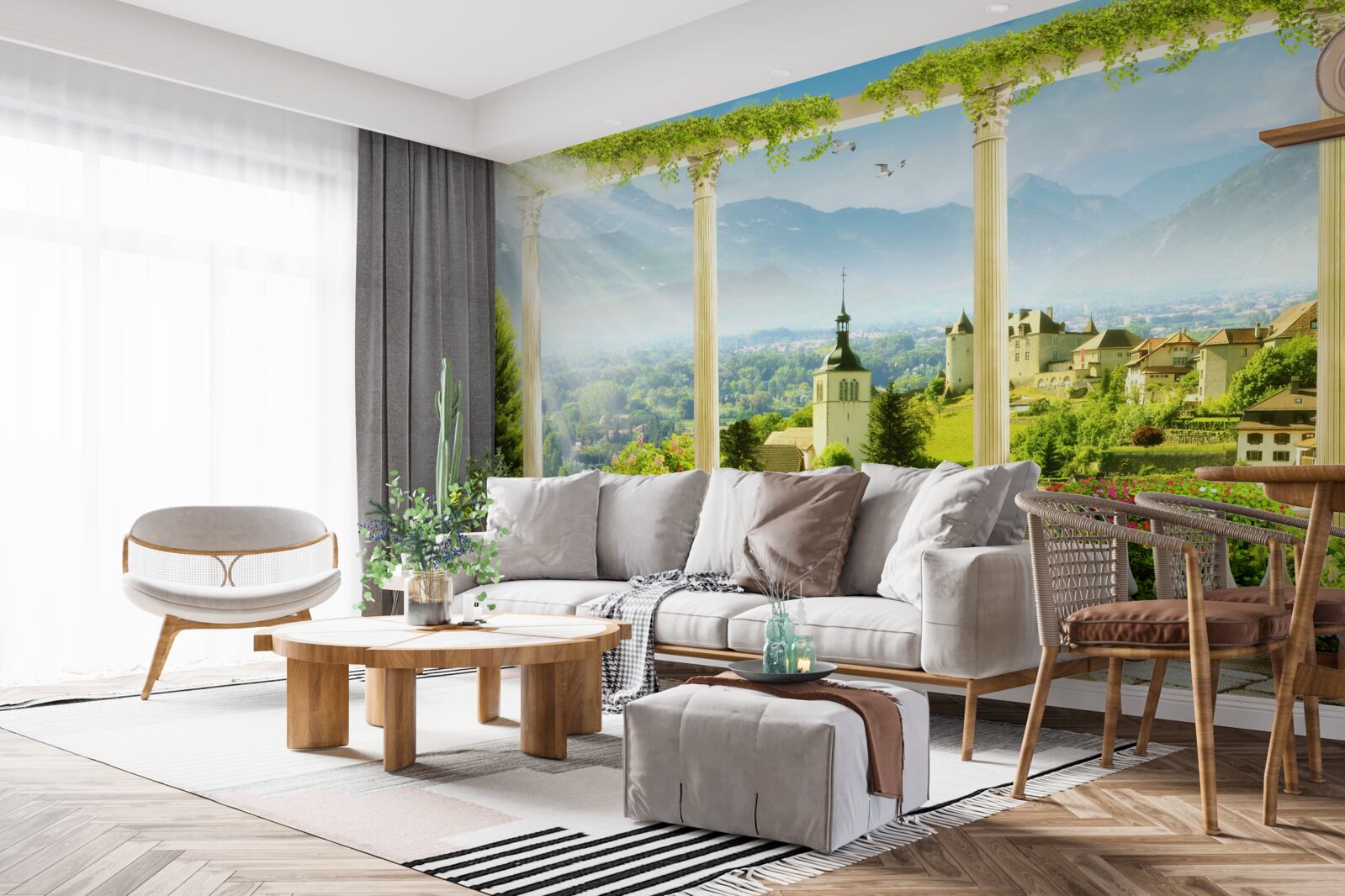 Фотошпалери вид на італію з балкона