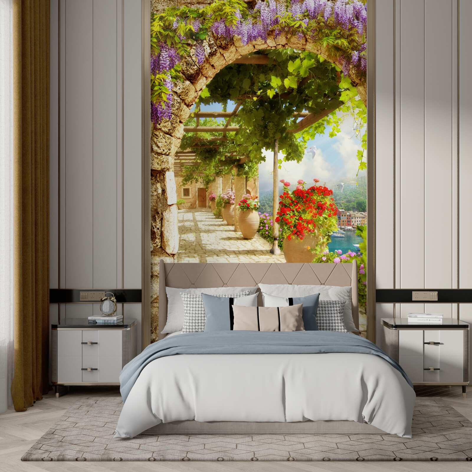 Фотошпалери квіти заповнили всю терасу