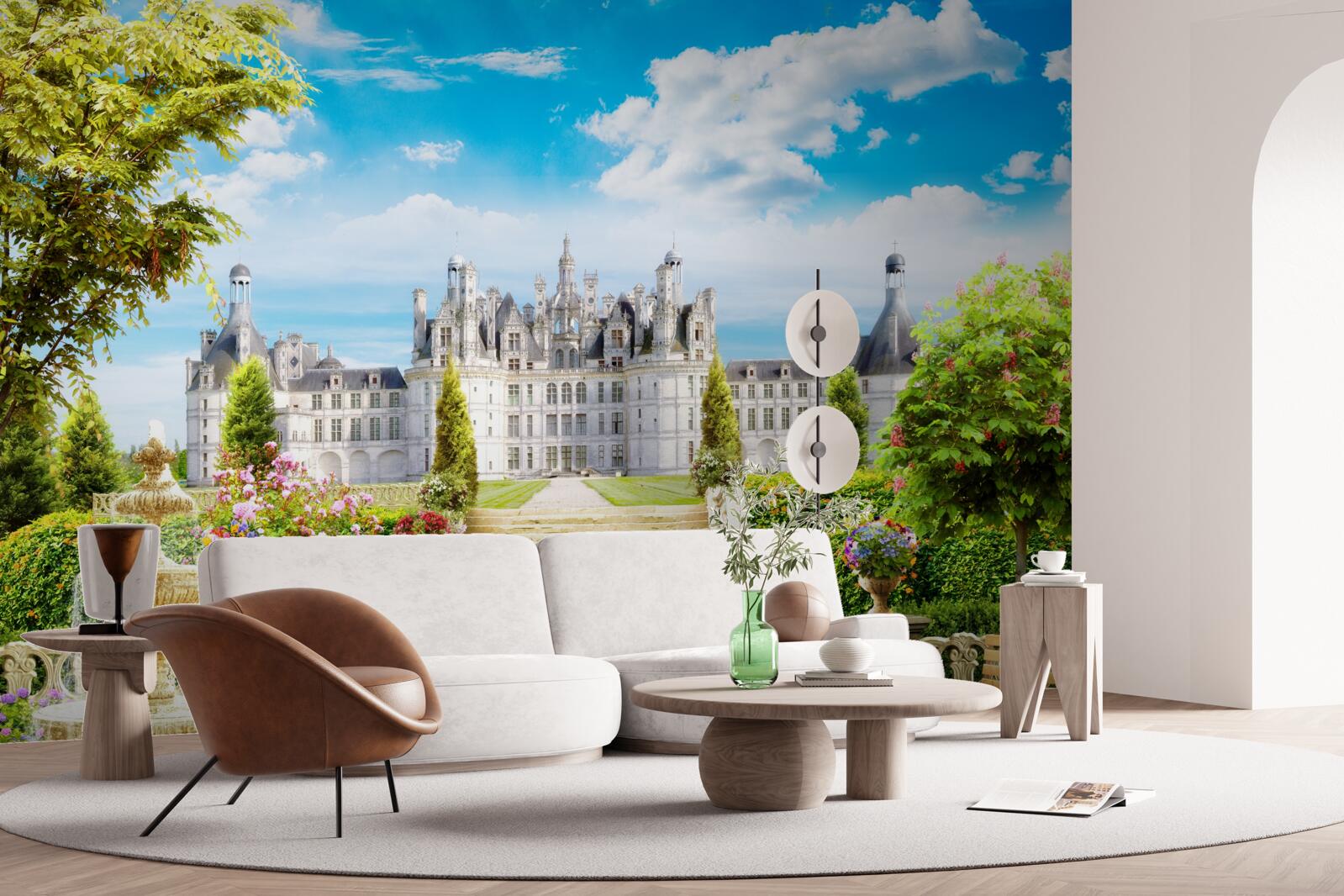 Фотошпалери сходинки, що ведуть на галявину біля замку