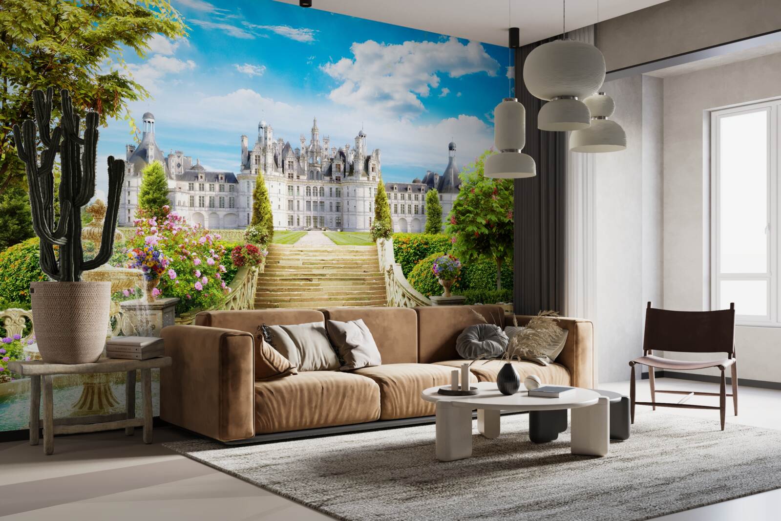 Фотошпалери сходинки, що ведуть на галявину біля замку