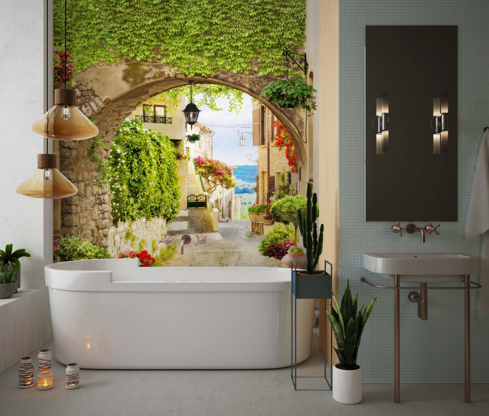 Фотошпалери доріжка від проспекту до моря