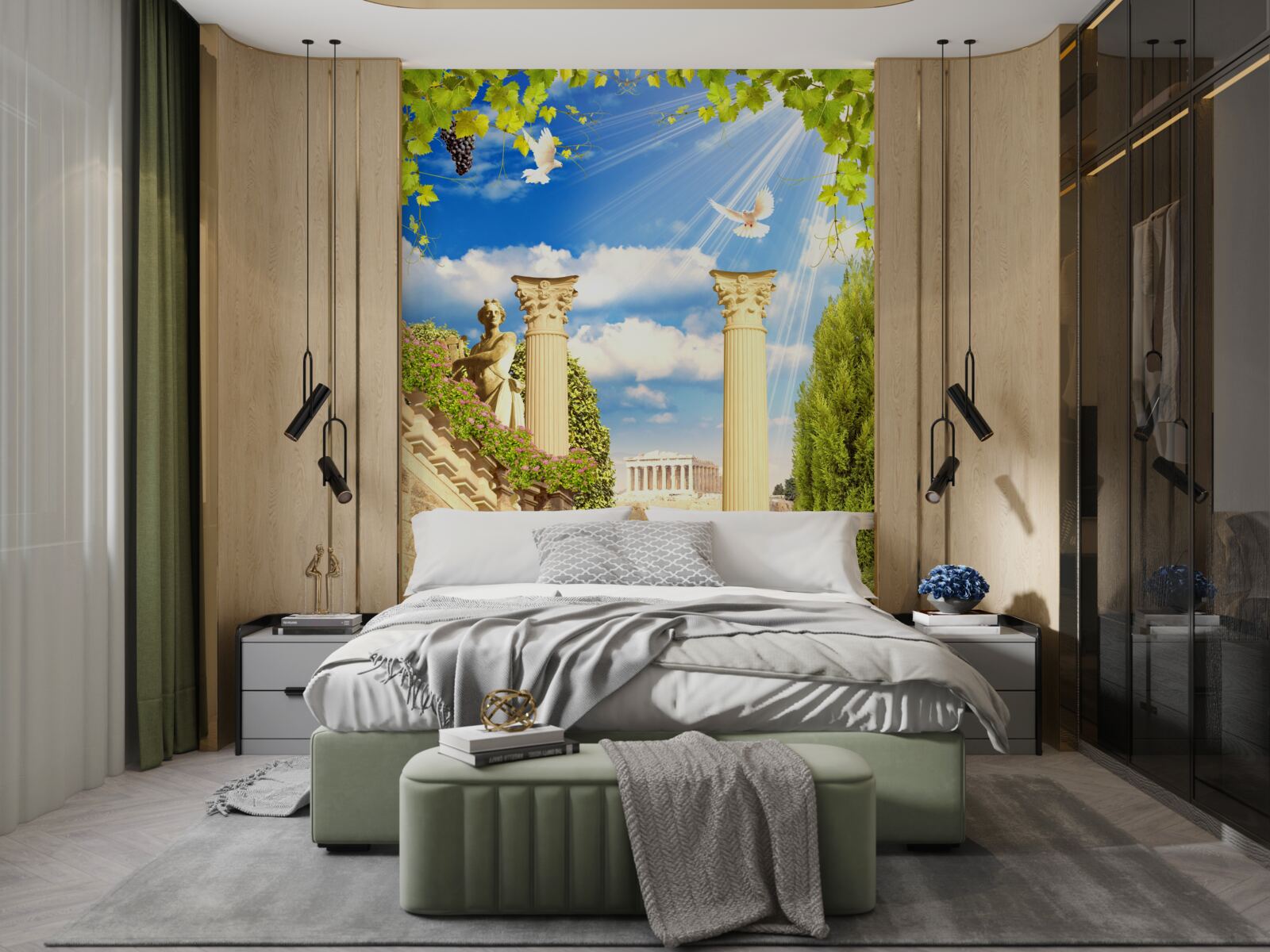 Фотошпалери Колони та скульптура в грецькому стилі